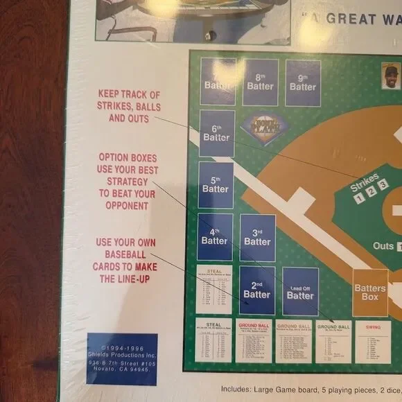 Vintage 1994-1996 "Home Plate" Baseball Card Board Game, New in Sealed Box - Picture 3 of 5
